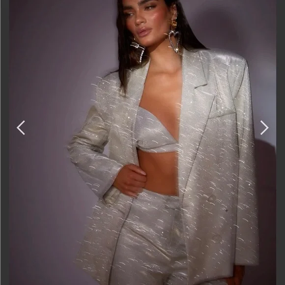 SLA the label silver blazer - Picture 2 of 4